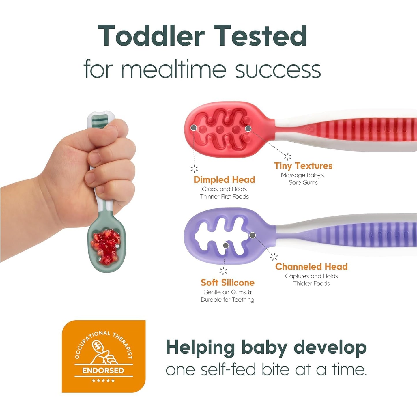 Baby Spoon Set – 2-Stage Self-Feeding Training Utensils for Infants and Toddlers