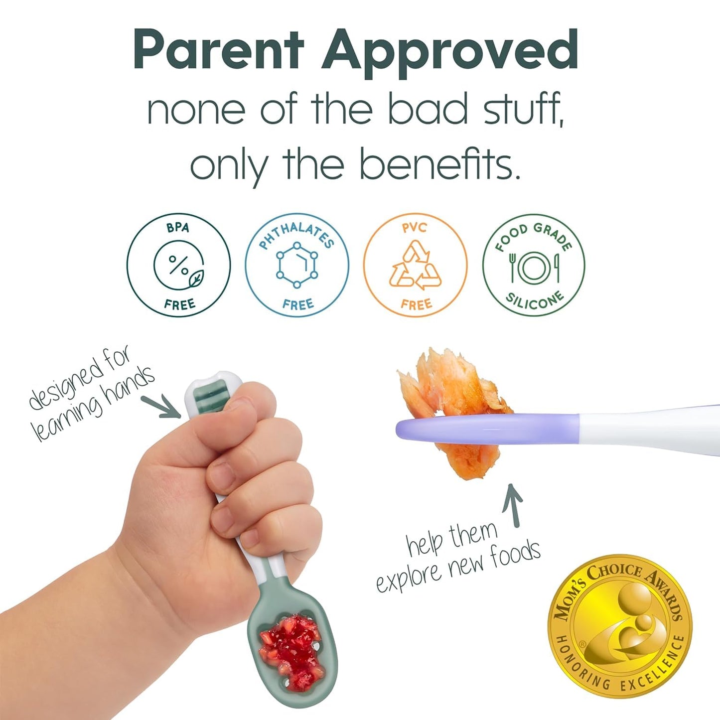 Baby Spoon Set – 2-Stage Self-Feeding Training Utensils for Infants and Toddlers