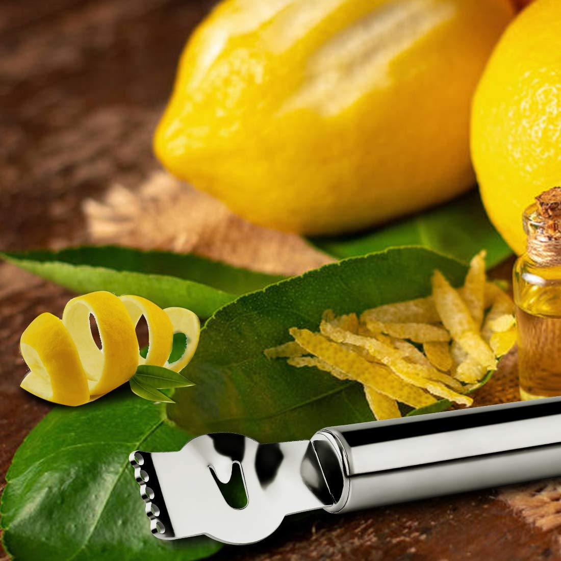 Stainless Steel Citrus Zester & Peeler
