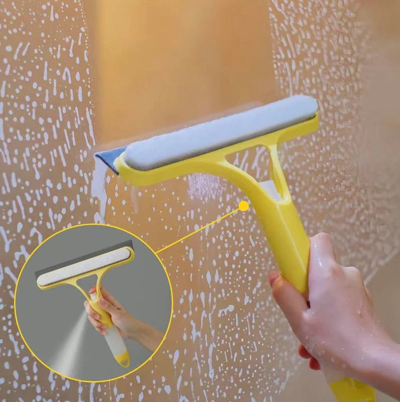 3 in 1 Window Cleaning Scraper with Spray