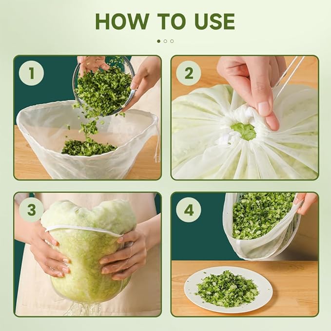 New Soy Milk Bag, Dumpling Fillings Straining (6 pcs)