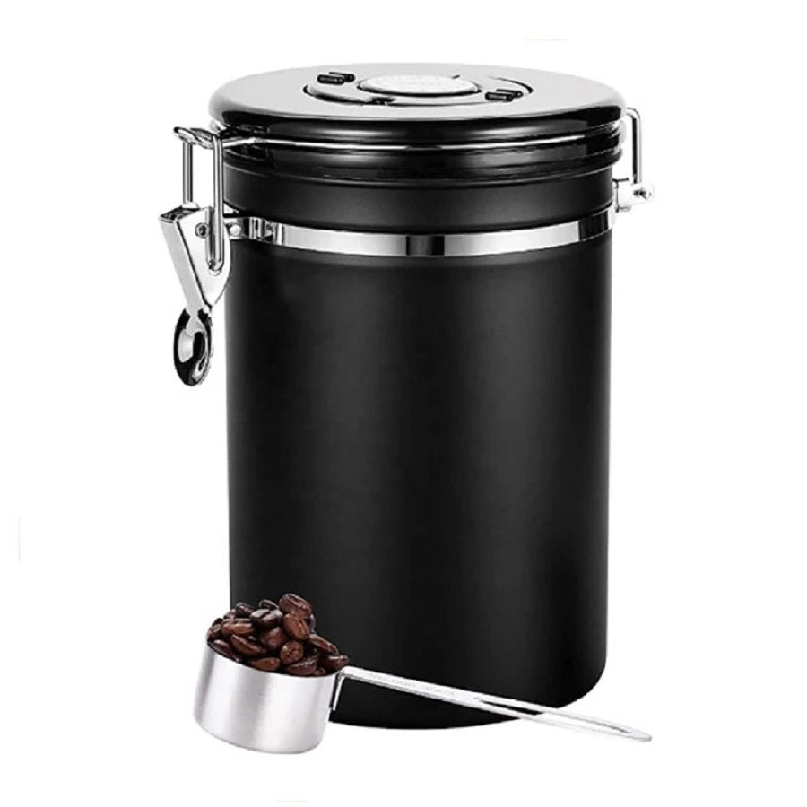 Coffee Canister Stainless Steel Storage Container with Scoop,1.5L