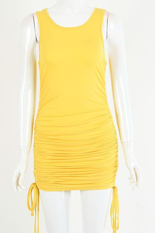 Stunncal Drawstring Sleeveless Mini Dress