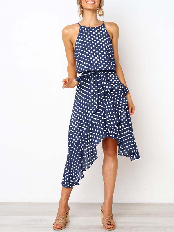 Stunncal Irregular Polka Dot Dress