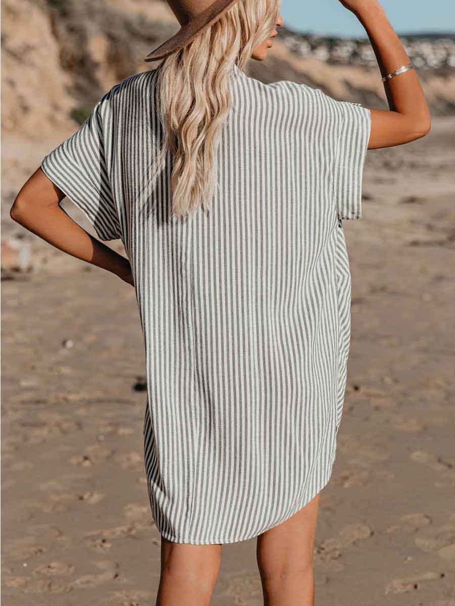 Stunncal Knot Striped Dress