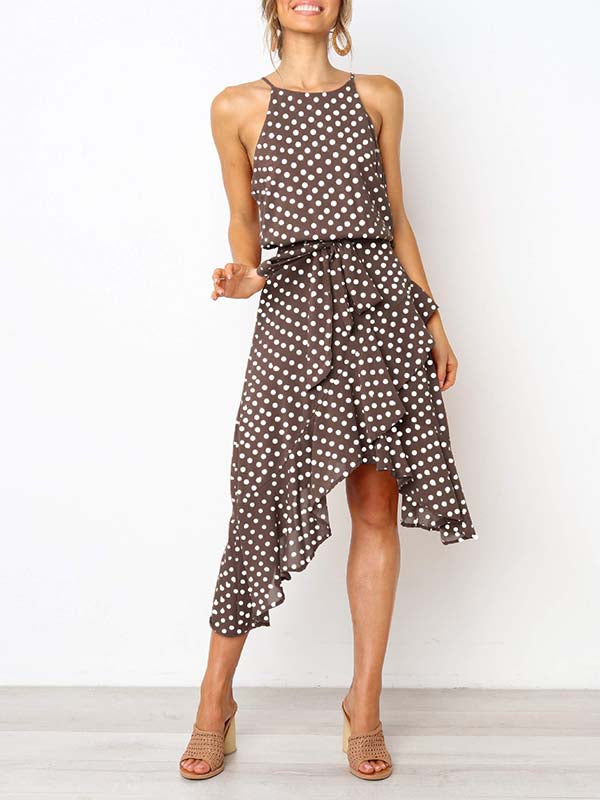 Stunncal Irregular Polka Dot Dress