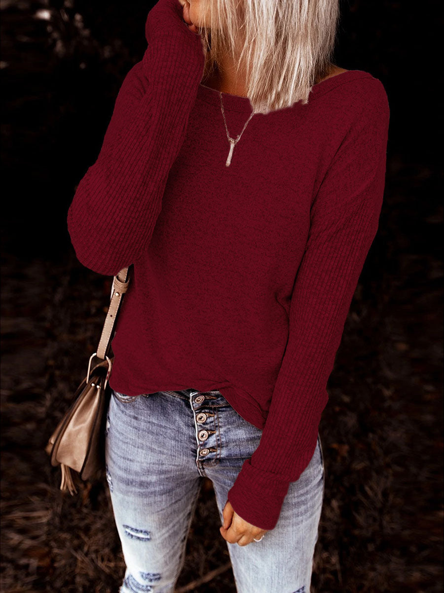 Stunncal Casual Open Back Sweatshirt