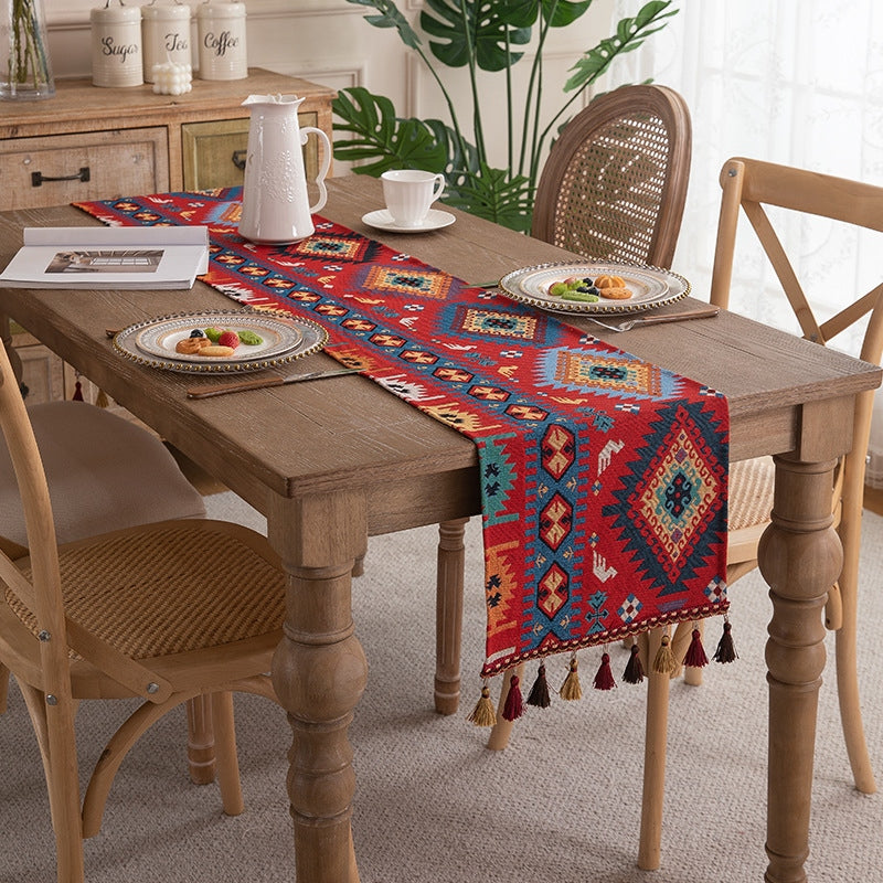 Bohemian Geometric Pattern Tablecloth