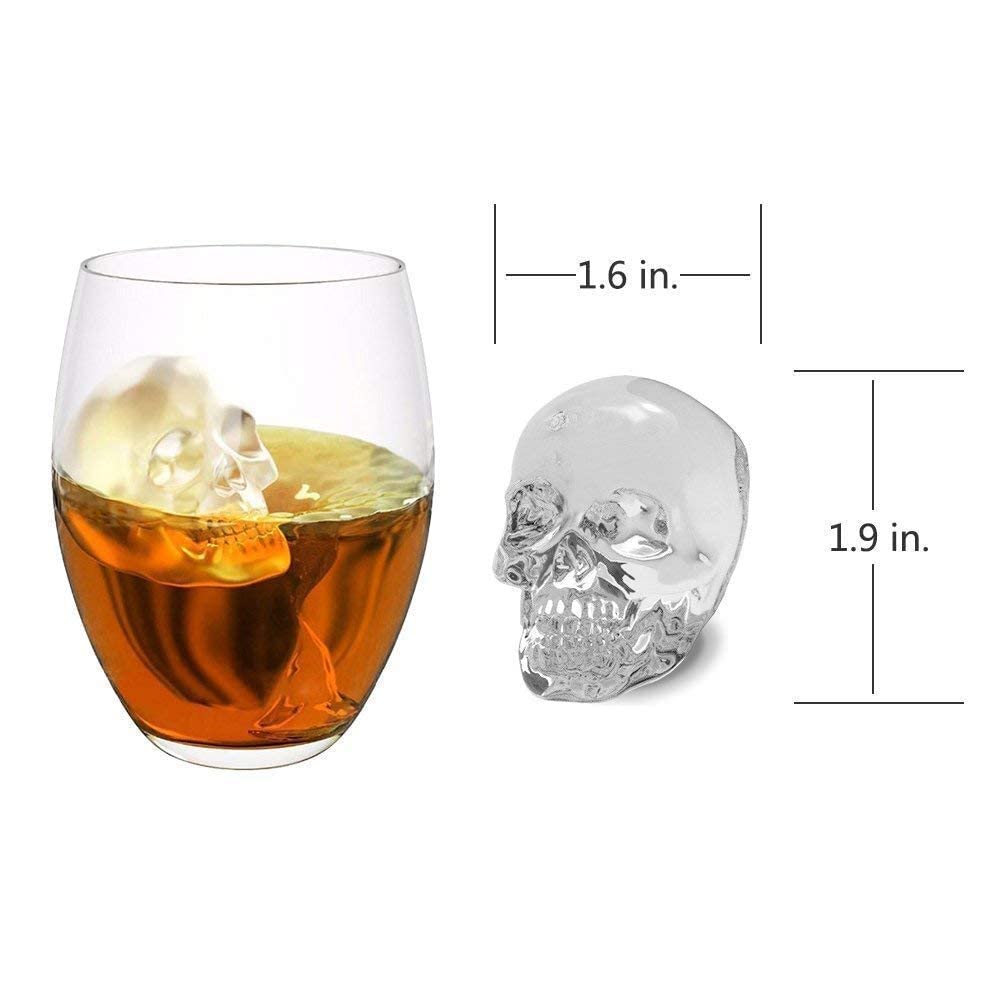 2 Pack Skull Silicone Ice Cube Mold