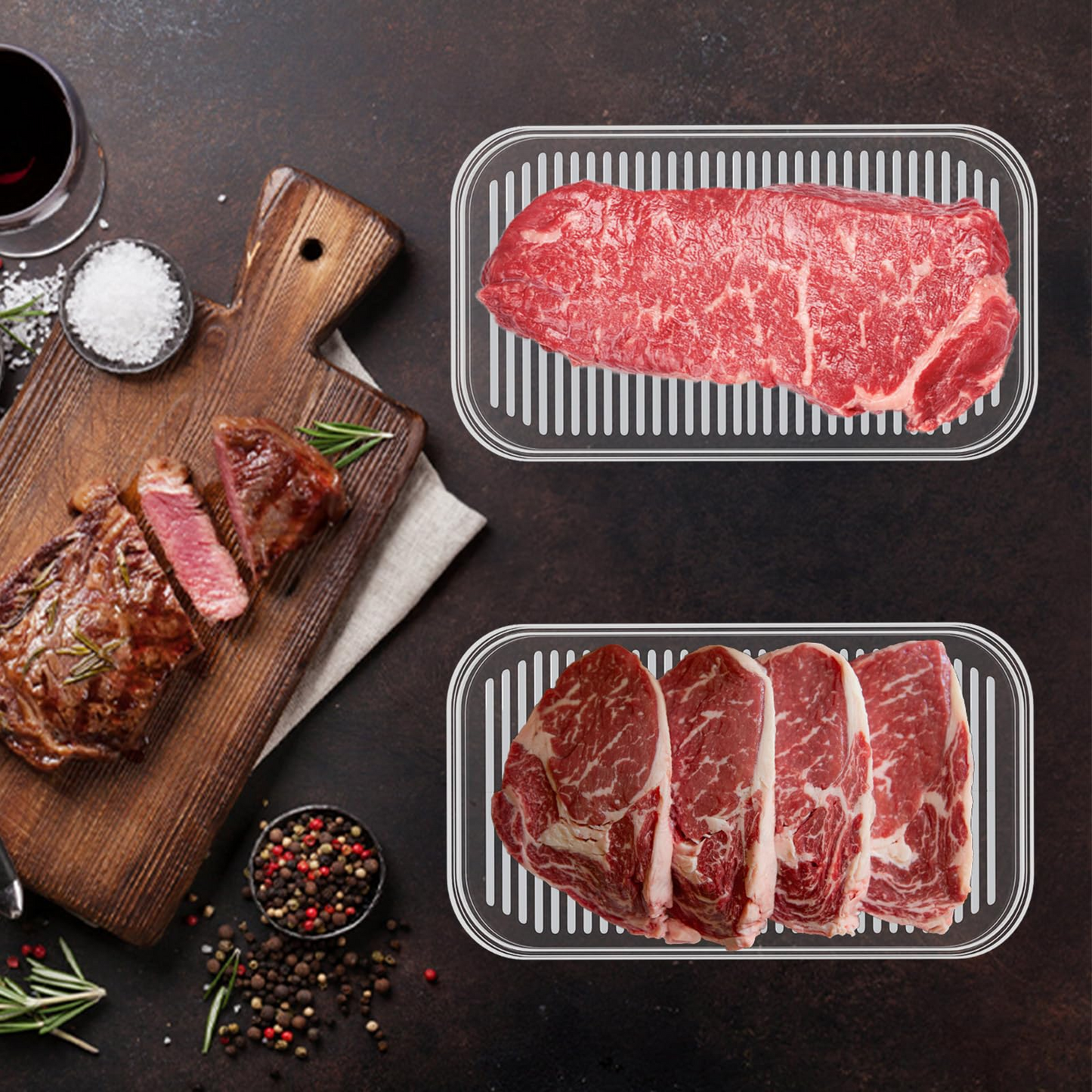 3-Layer Stackable Food Storage Container – Keep Meat, Cheese & Veggies Fresh & Organized