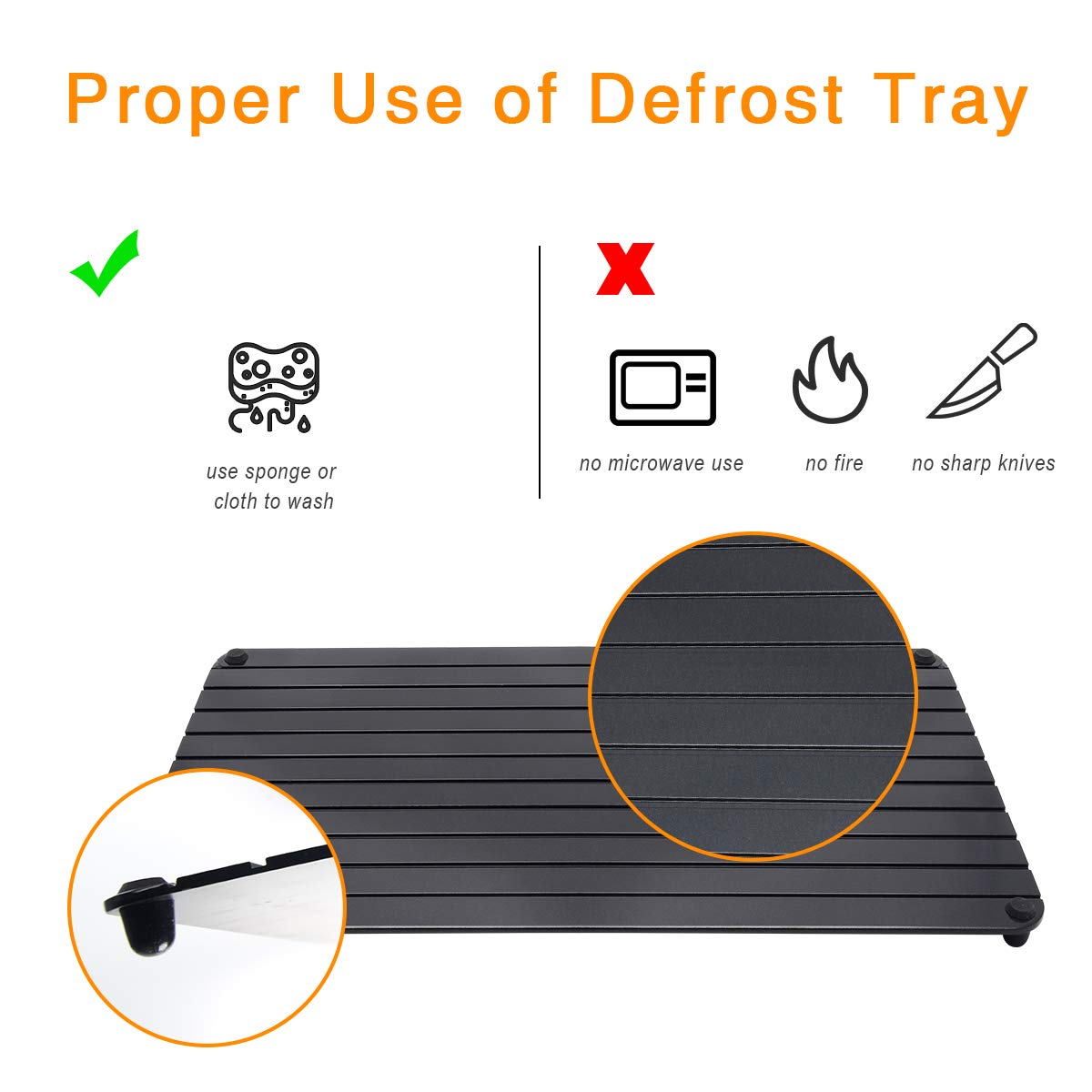 Fast Defrosting Tray for Frozen Meat – Safe, Quick & Reusable