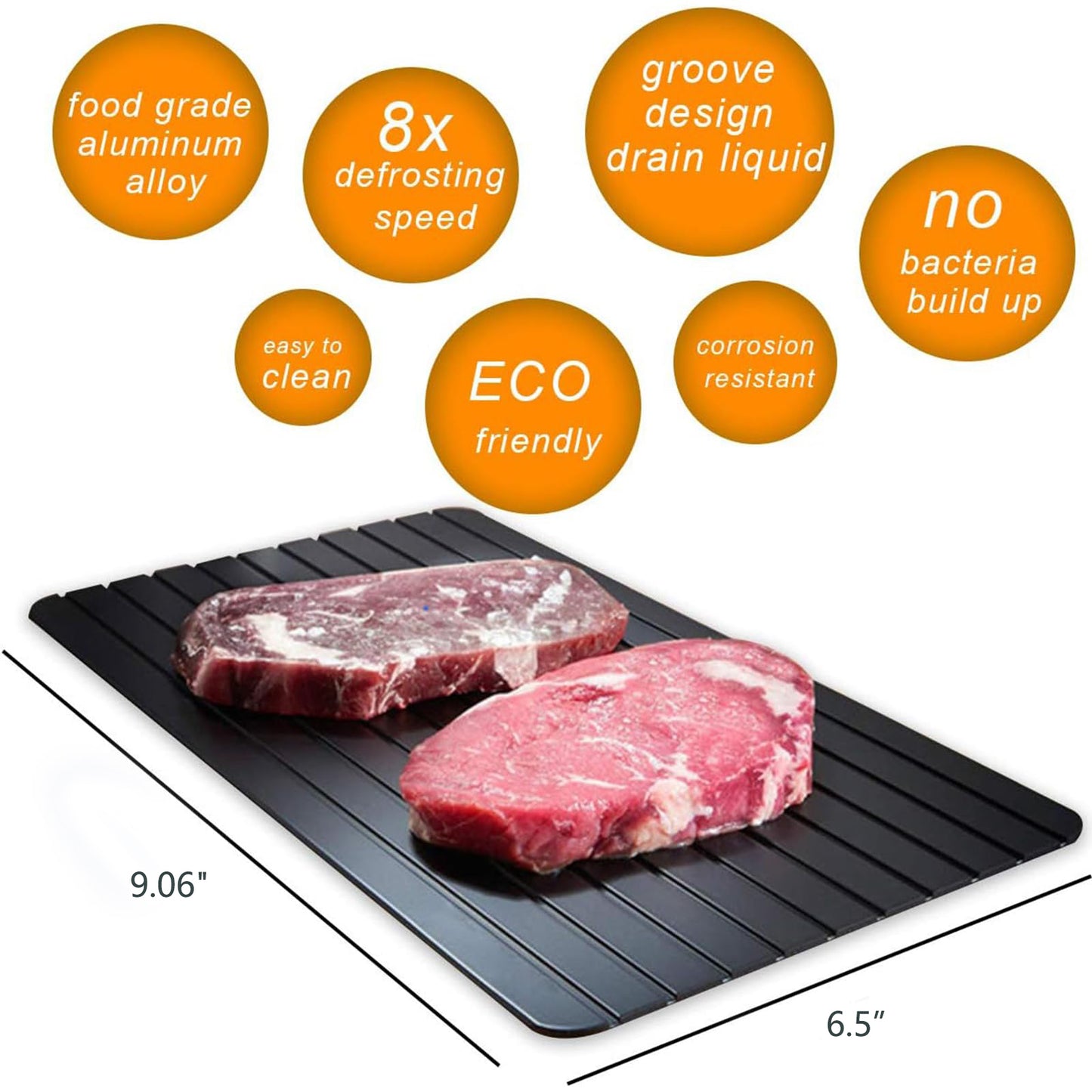 Fast Defrosting Tray for Frozen Meat – Safe, Quick & Reusable
