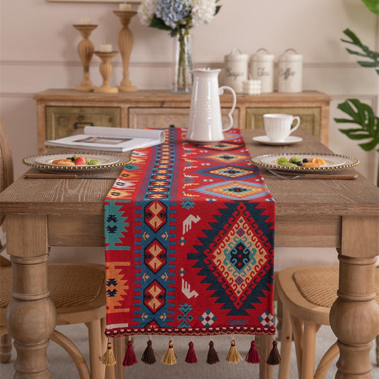 Bohemian Geometric Pattern Tablecloth