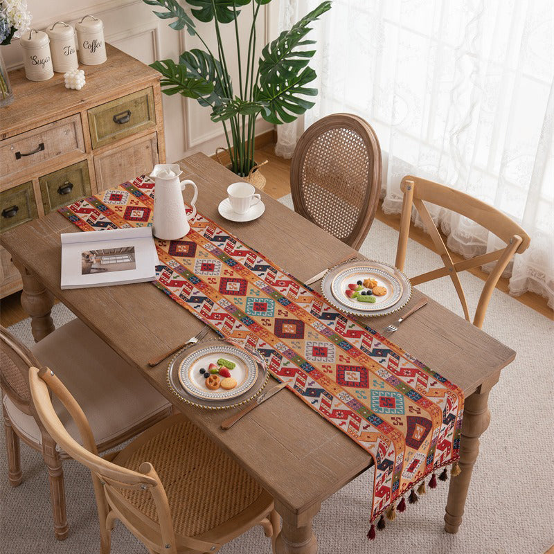 Bohemian Geometric Pattern Tablecloth